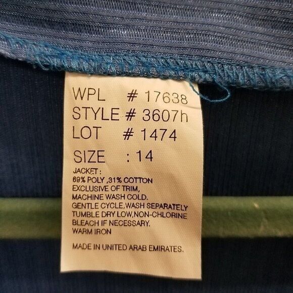 Womens Sz 14 Blue Solid Short Sleeve Ribbed Semi Cropped Cardigan - Picture 2 of 9